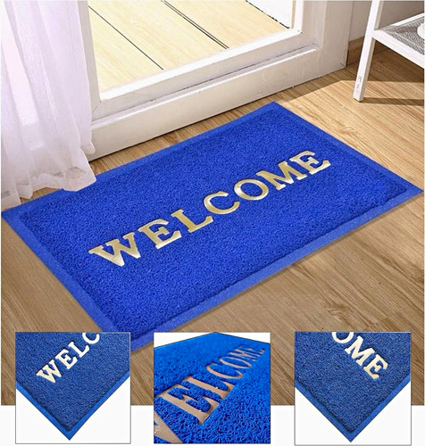 Welcome blue beige non slip - welcome,