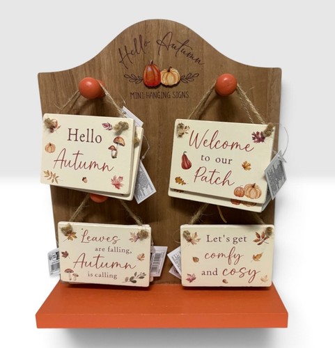 Autumn wooden hanging - wooden, sign