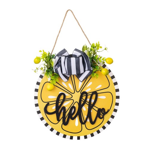 Lemon wreath front - lemon, door