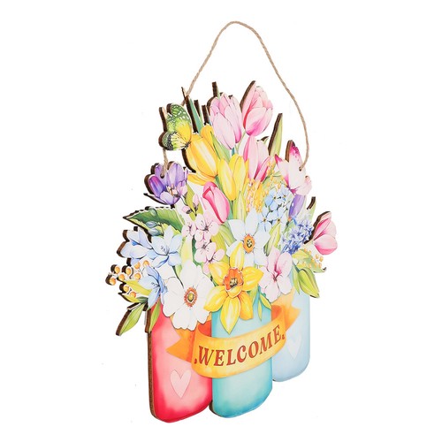 Sturdy wood welcome sign - sturdy,
