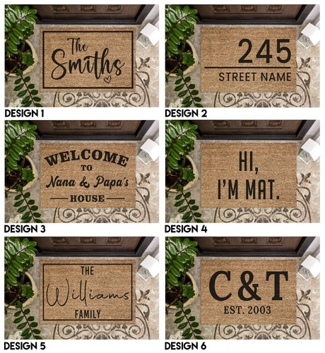 Personalised welcome coir - personalised, door