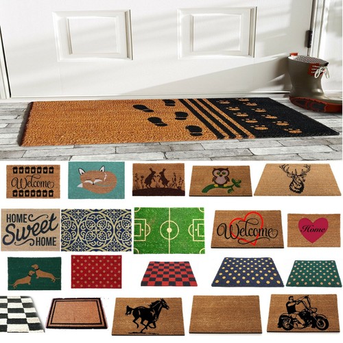 Natural coir non slip welcome - coir,