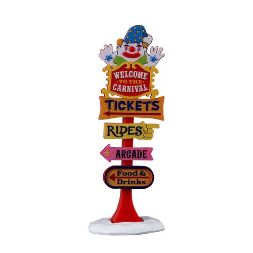 Lemax carnival welcome sign - carnival,