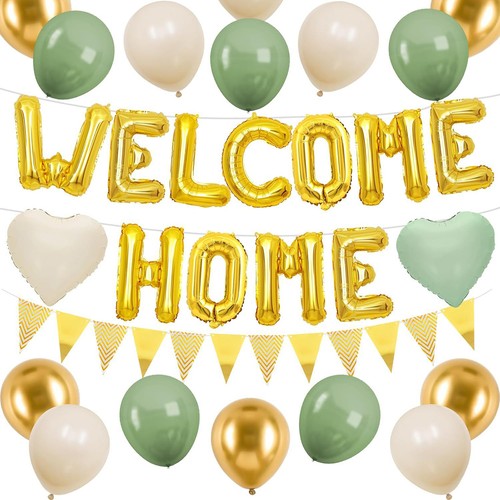 Welcome home latex balloons - home,
