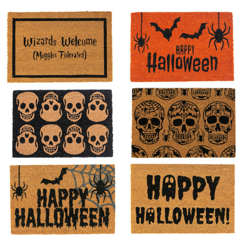 Halloween coir door mat - door, indoor