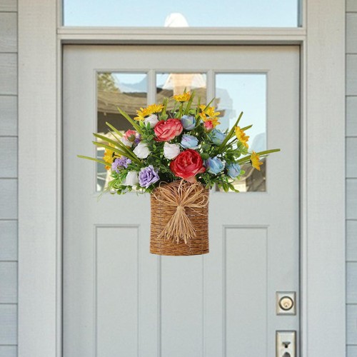 Door hanger basket - hanger, wreath