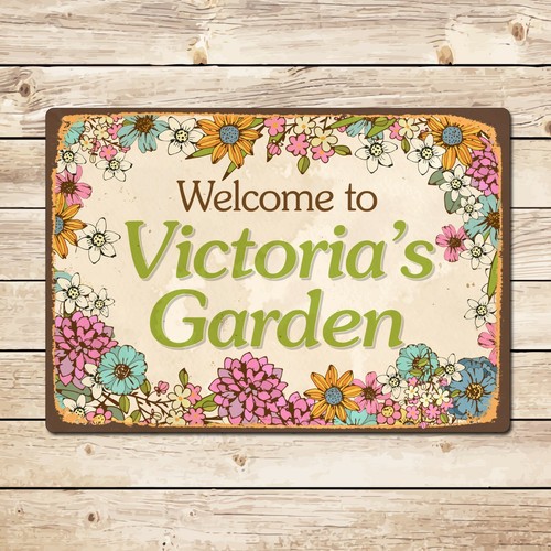 Welcome garden sign custom - garden,