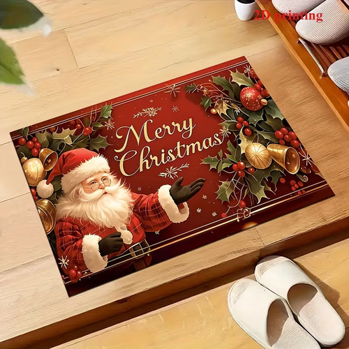 Christmas welcome mat - welcome,