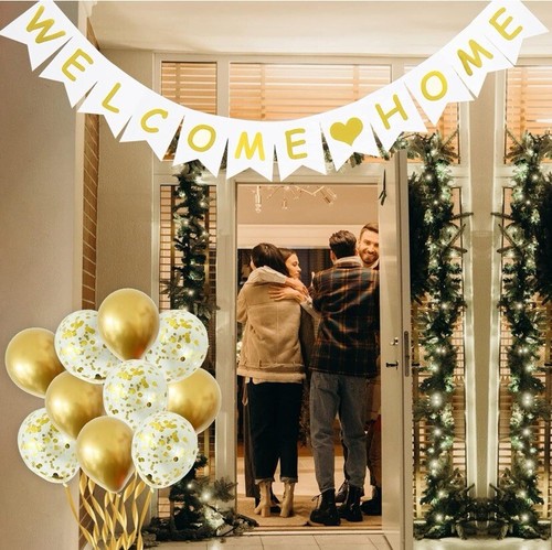 12pcs gold welcome home - welcome,