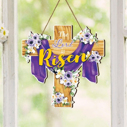 Easter welcome sign wood door - easter,