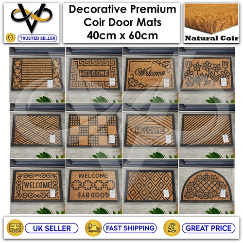 Coir door mat welcome modern - mat,